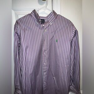 Ralph Lauren classic Fit purple striped shirt